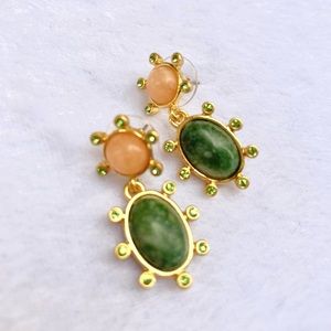 Oscar de la Renta stone earrings